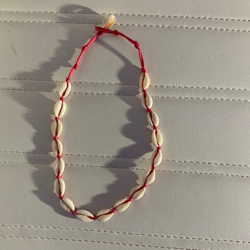 Pink shell necklace